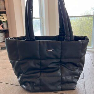 DKNY black puffy quilted bag super soft NWOT